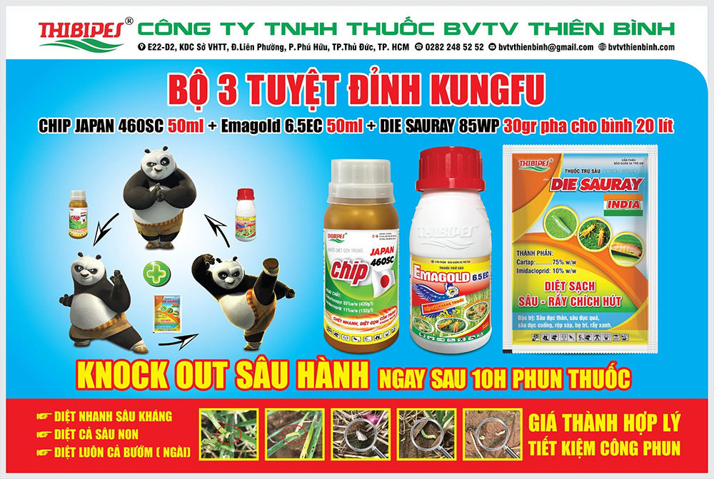 Bộ 3 Tuyệt Đỉnh KUNG FU Chuyên Trị Sâu Ống Hành và Sâu Hành Kháng Thuốc